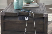 Todoe Coffee Table with 2 End Tables in Dark Gray - PKG007214