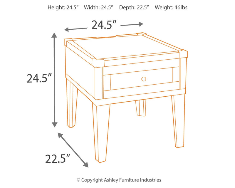 Todoe Coffee Table with 2 End Tables in Dark Gray - PKG007214