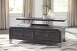 Todoe Dark Gray Coffee Table with Lift Top - Gate FurnitureCoffee Table
