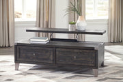 Todoe Dark Gray Coffee Table with Lift Top - Lara FurnitureCoffee Table