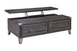 Todoe Dark Gray Coffee Table with Lift Top - Gate FurnitureCoffee Table