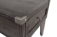 Todoe Dark Gray End Table with USB Ports & Outlets - Gate FurnitureEnd Table