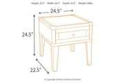 Todoe Dark Gray End Table with USB Ports & Outlets - Lara FurnitureEnd Table