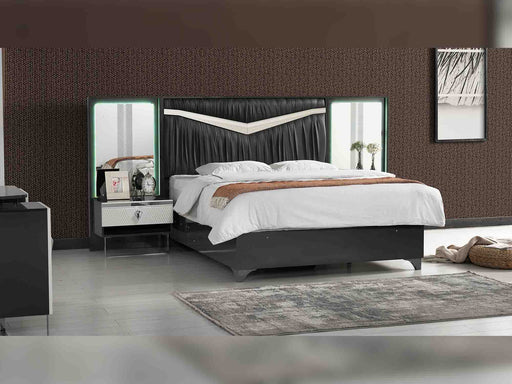 Tokyo Storage Bed With Headboard - King in Black - 120-TOK-KIN-SB