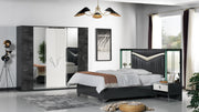 Tokyo Storage Bed With Headboard - King in Black - 120-TOK-KIN-SB
