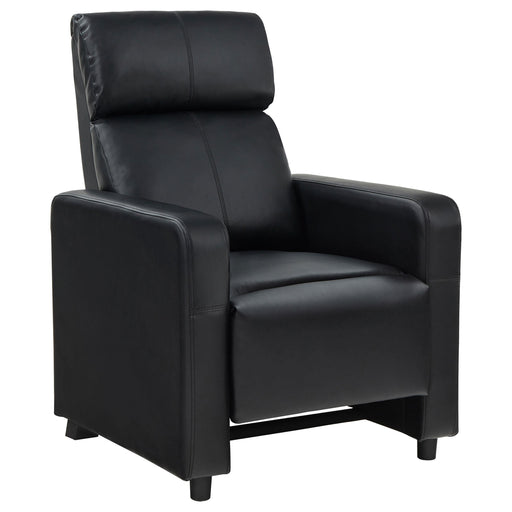 Toohey Upholstered Home Theater Push Back Recliner Black - 600181