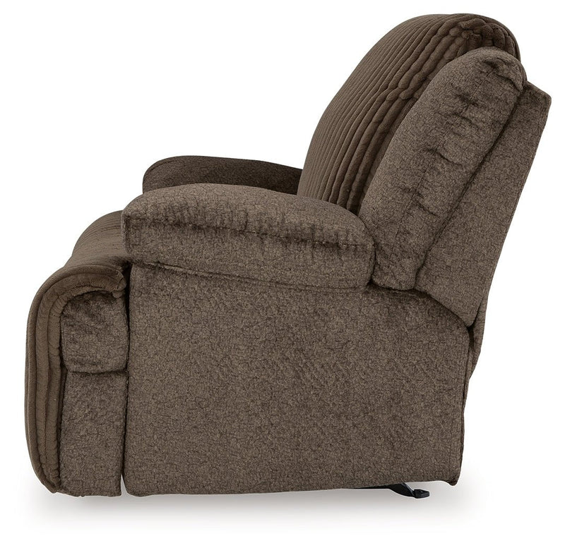 Top Tier 5 - Piece Sectional with Recliner in Chocolate - Gate FurnitureSectional