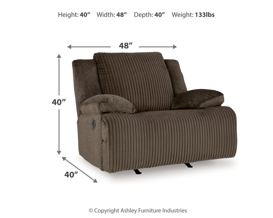 Top Tier 5 - Piece Sectional with Recliner in Chocolate - Gate FurnitureSectional