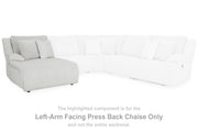 Top Tier Alloy Left-Arm Facing Press Back Chaise - 9270605