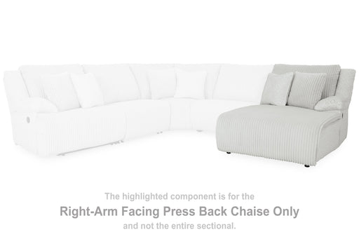 Top Tier Alloy Right-Arm Facing Press Back Chaise - 9270607
