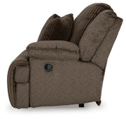 Top Tier Chocolate 3-Piece Reclining Sofa Chaise Sectional - 92705S11