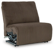 Top Tier Chocolate 3-Piece Reclining Sofa Chaise Sectional - 92705S11