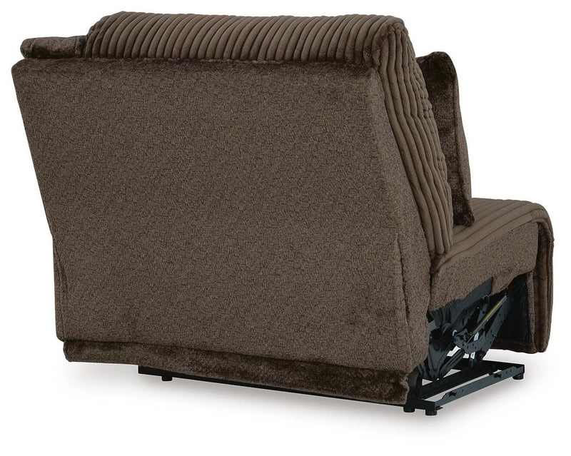 Top Tier Chocolate 4-Piece Reclining Sectional with Chaise - 92705S12