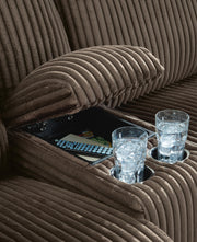 Top Tier Chocolate 4-Piece Reclining Sectional with Chaise - 92705S12