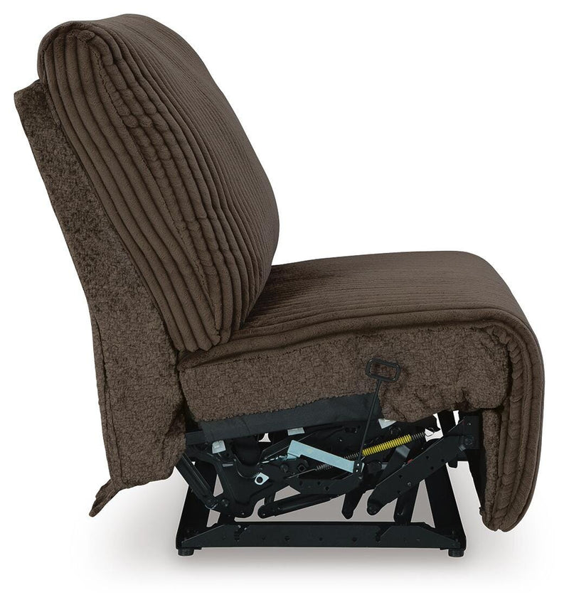 Top Tier Chocolate 4-Piece Reclining Sectional with Chaise - 92705S12