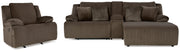 Top Tier Sofa and Recliner in Chocolate - Lara Furniture_Preset