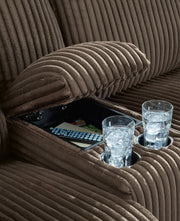 Top Tier Sofa and Recliner in Chocolate - Lara Furniture_Preset