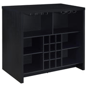 Topanga Engineered Wood Freestanding Home Bar Black - 182784