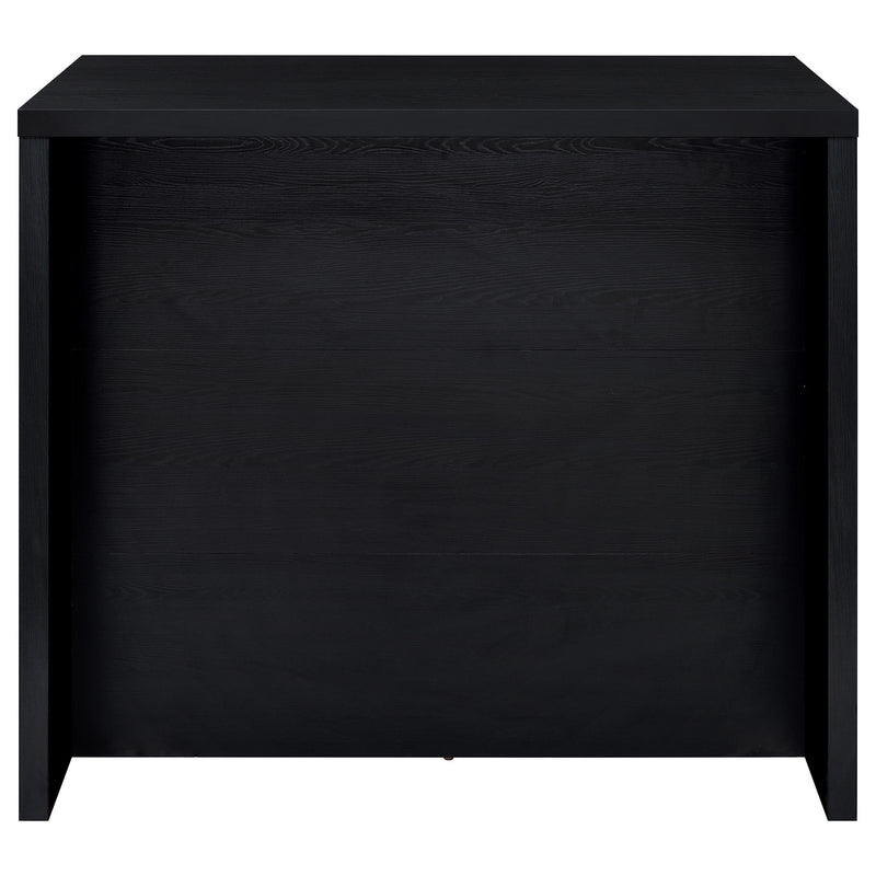 Topanga Engineered Wood Freestanding Home Bar Black - 182784