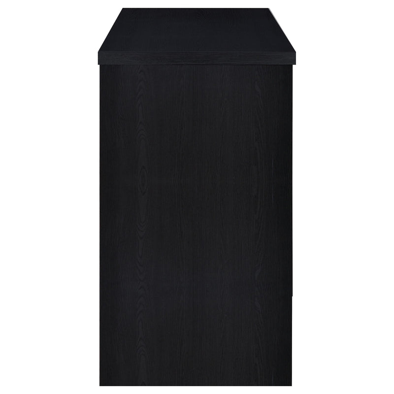 Topanga Engineered Wood Freestanding Home Bar Black - 182784