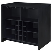 Topanga Engineered Wood Freestanding Home Bar Black - 182784