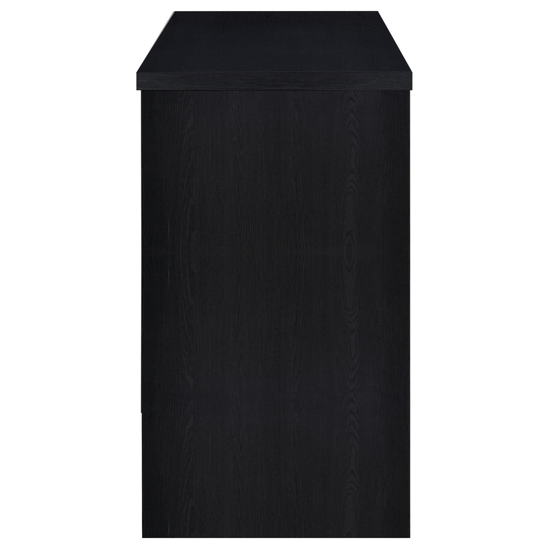 Topanga Engineered Wood Freestanding Home Bar Black - 182784