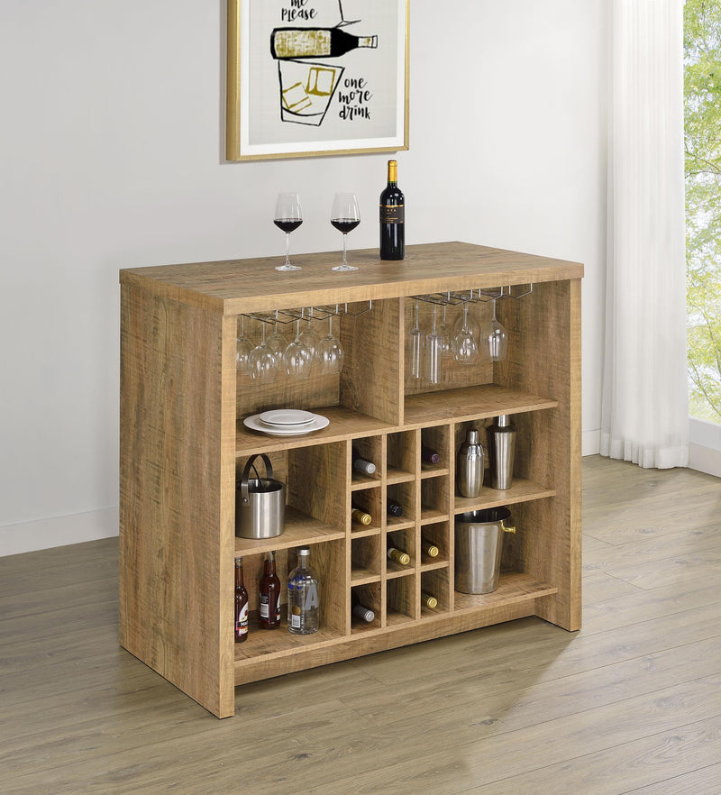 Topanga Engineered Wood Freestanding Home Bar Mango - 182785