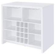 Topanga Engineered Wood Freestanding Home Bar White - 182786