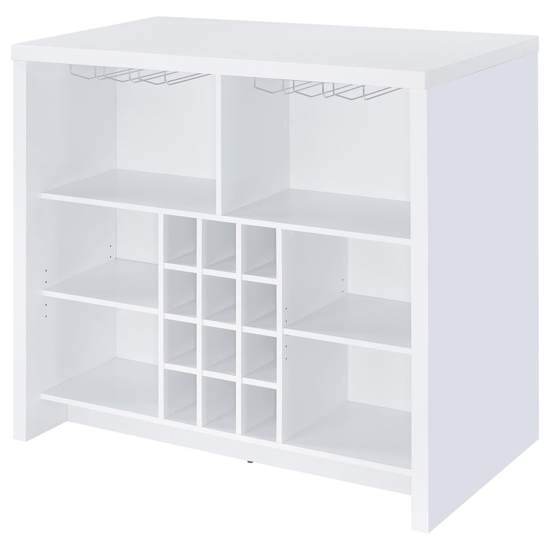 Topanga Engineered Wood Freestanding Home Bar White - 182786
