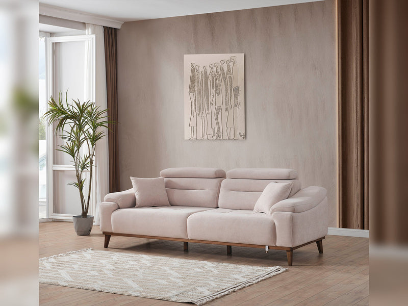 Torino 3-pieces (Relax Sofa & Relax Loveseat & Chair) Livingroom in Beige - Brown - 200-ELIF-TOR-A248-3R2R1