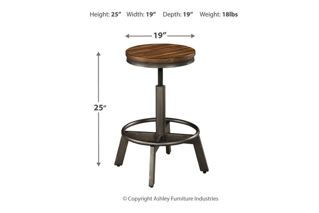 Torjin Brown/Gray Counter Height Stool (Set of 2) - Gate FurnitureBarstool