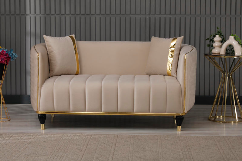 Toronto 3-pieces (Sofa & Loveseat & Chair) Livingroom Set Cream in Cream - 101-TOR-S0231-321
