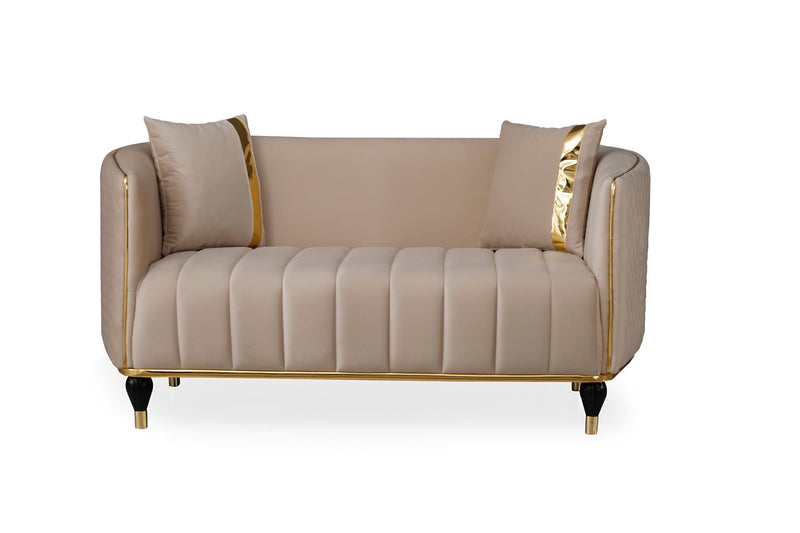 Toronto 3-pieces (Sofa & Loveseat & Chair) Livingroom Set Cream in Cream - 101-TOR-S0231-321