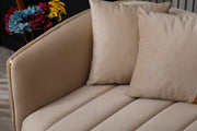 Toronto 3-pieces (Sofa & Loveseat & Chair) Livingroom Set Cream in Cream - 101-TOR-S0231-321