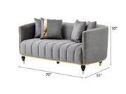 Toronto 70" Wide Square Arm Loveseat - Loveseat