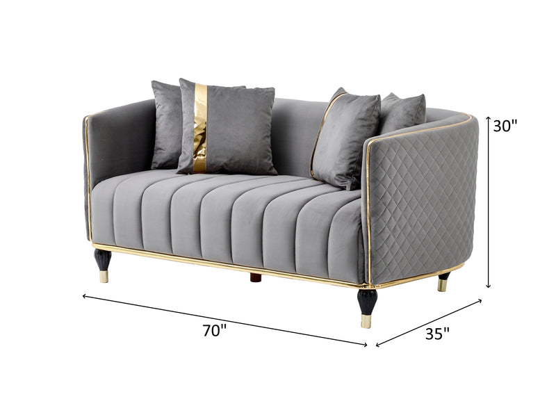 Toronto 70" Wide Square Arm Loveseat - Loveseat