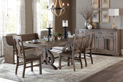 Toulon Dark Oak Extendable Dining Set - Lara FurnitureDining Room Set