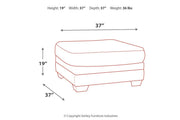 Tracling Slate Oversized Ottoman - Lara FurnitureOttoman