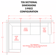 Tracling Slate RAF Sectional - Lara Furniture