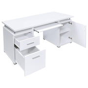 Tracy 55-inch 2-drawer Office Computer Desk White - 800108