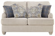 Traemore Linen Loveseat - Gate FurnitureLoveseat