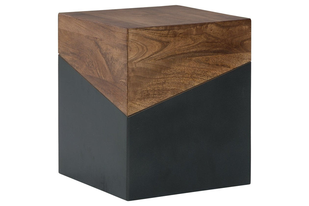 Trailbend Brown/Gunmetal Accent Table - Gate FurnitureTable