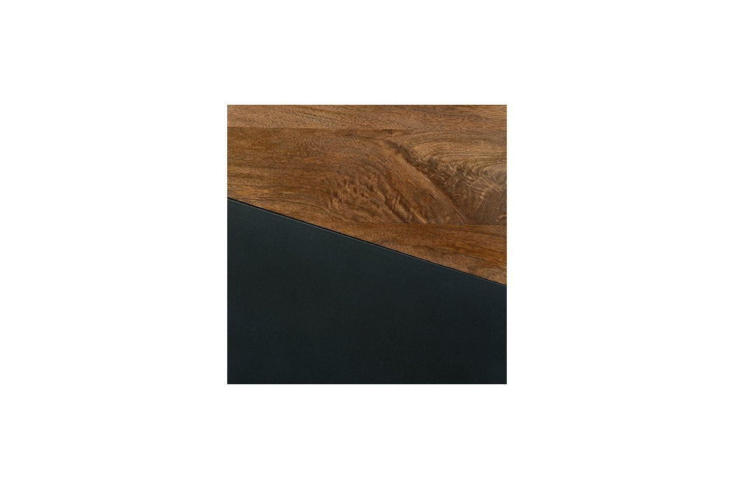 Trailbend Brown/Gunmetal Accent Table - Gate FurnitureTable