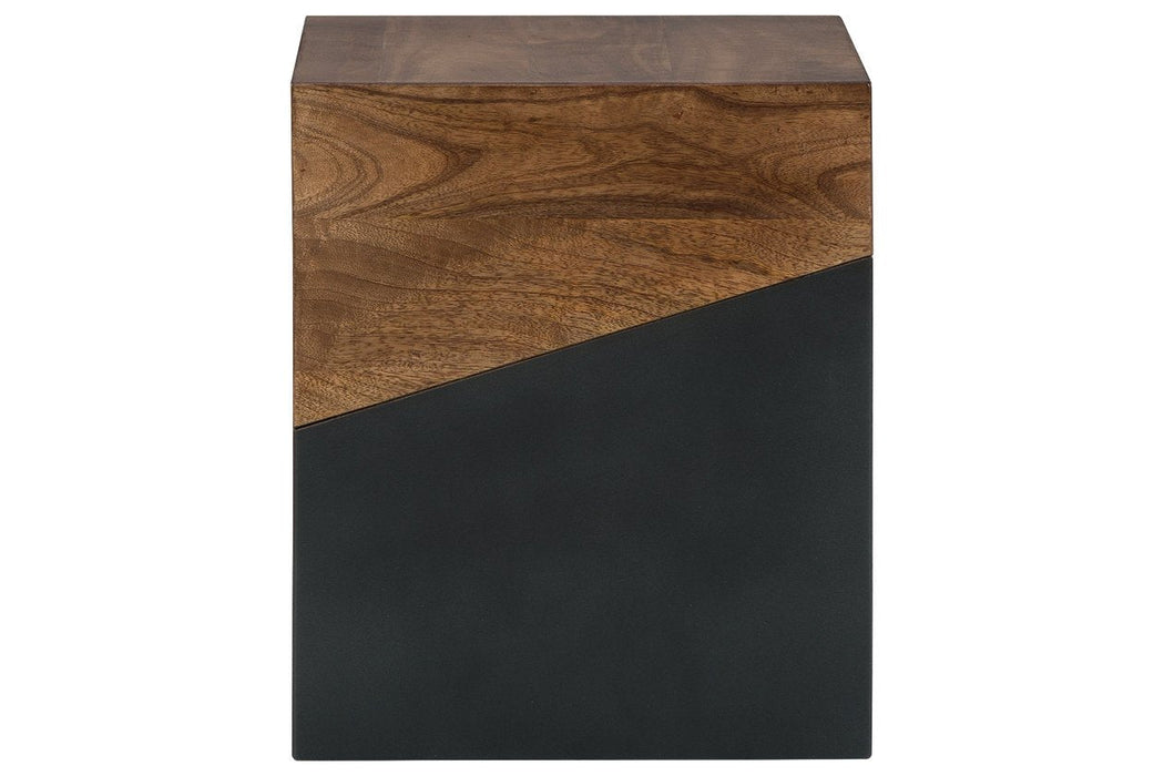 Trailbend Brown/Gunmetal Accent Table - Gate FurnitureTable