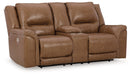 Trasimeno Power Reclining Loveseat with Console - Gate FurniturePower Reclining Loveseat