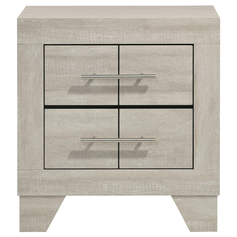 Trenton 2-drawer Nightstand Bedside Table Rustic Cream - 225062