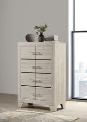 Trenton 4-drawer Bedroom Chest of Drawers Rustic Cream - 225065