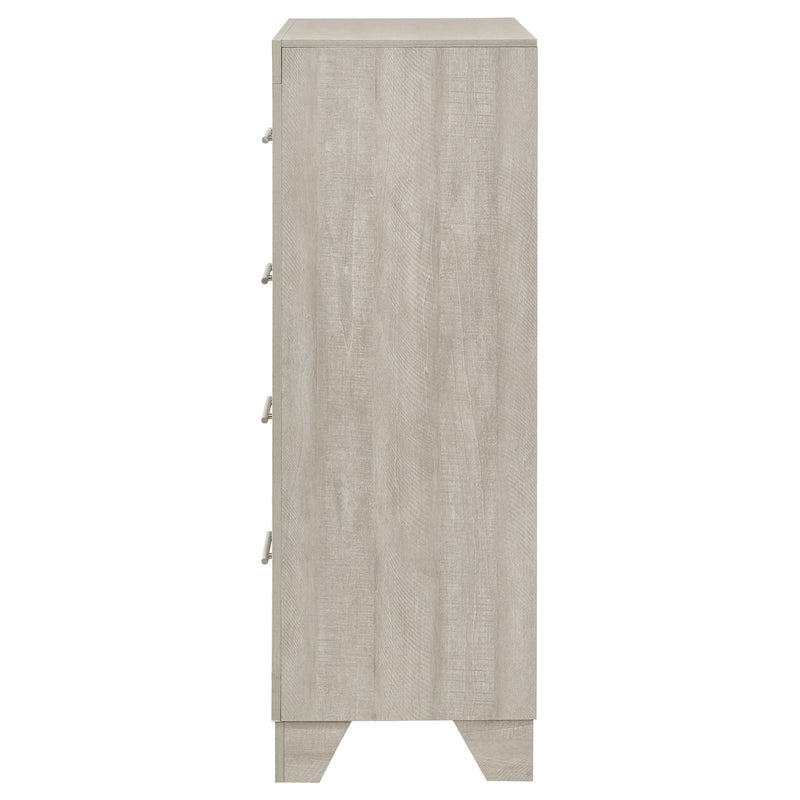 Trenton 4-drawer Bedroom Chest of Drawers Rustic Cream - 225065
