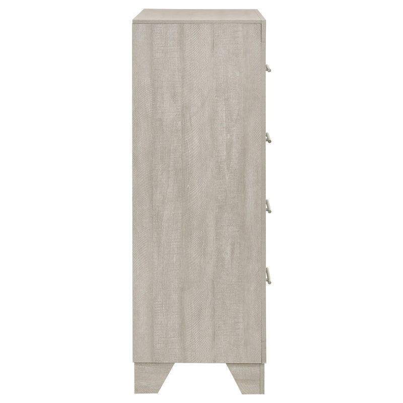 Trenton 4-drawer Bedroom Chest of Drawers Rustic Cream - 225065