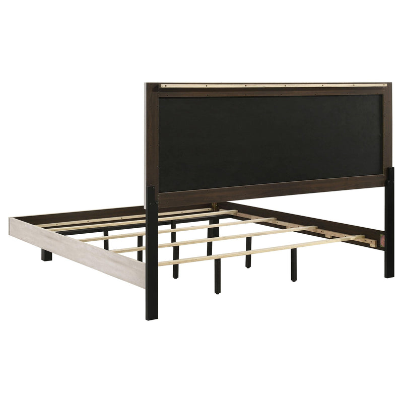 Trenton 54-inch Wood Eastern King Panel Bed Rustic Cream - 225061KE